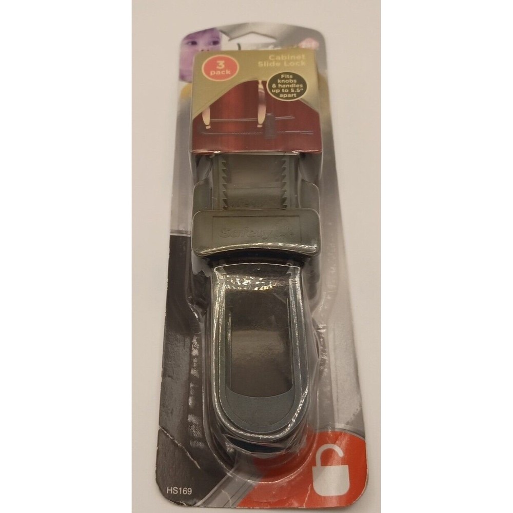 Safety 1st Cabinet Slide Lock 3 Pack Black